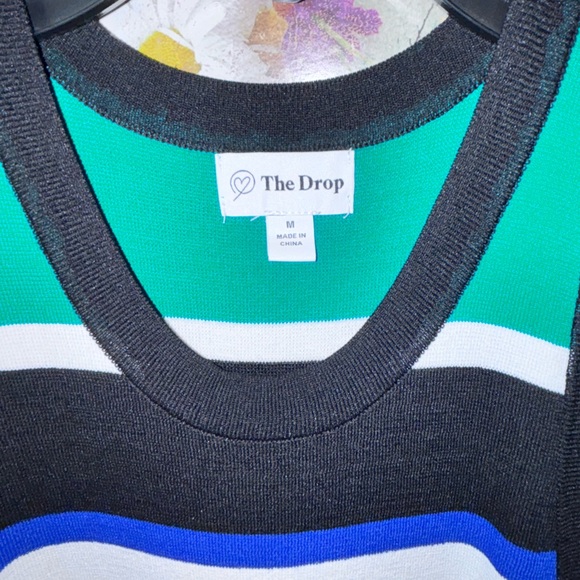 The Drop Women's Gabriela High Neck Cut-in A-line Side-Slit Maxi Sweater Dress M - Picture 5 of 8